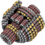 Computational model 
of a design for the atomically precise  Mark III planetary gear. Photo: Mark Sims.